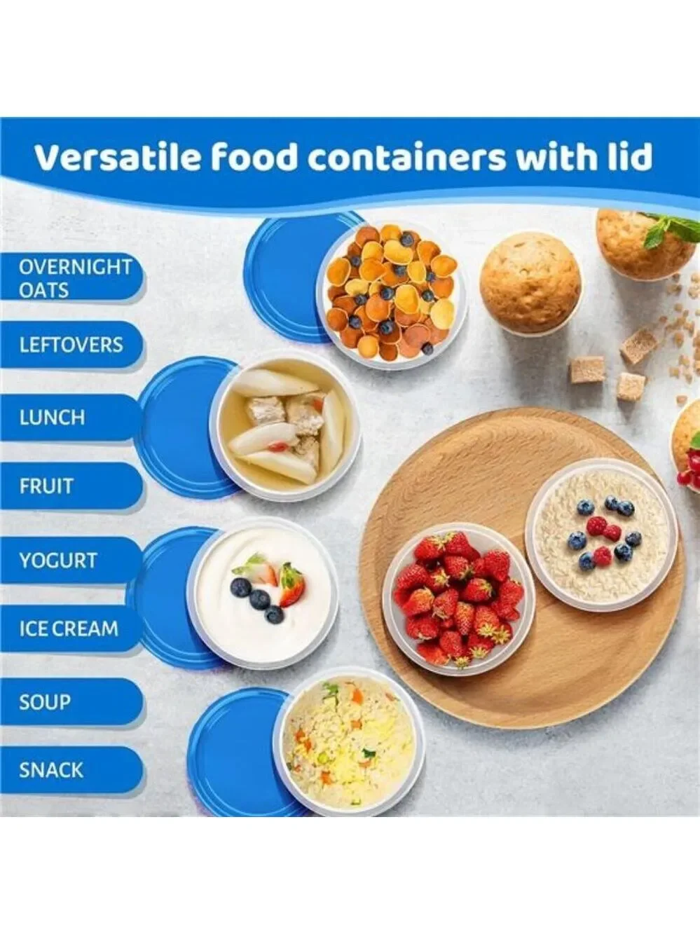Freezer Storage Containers 10 Pack 16 Oz Airtight Stackable Meal Prep Food